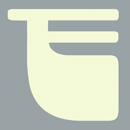 Framed Letter F White Print