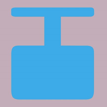 Framed Letter I Blue Print