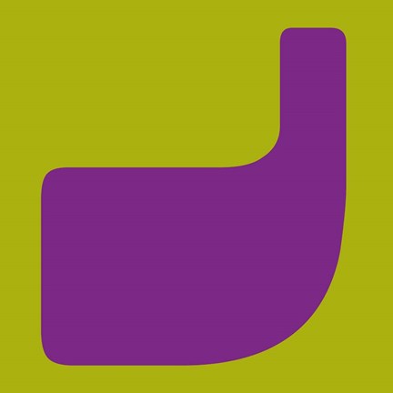 Framed Letter J Purple Print