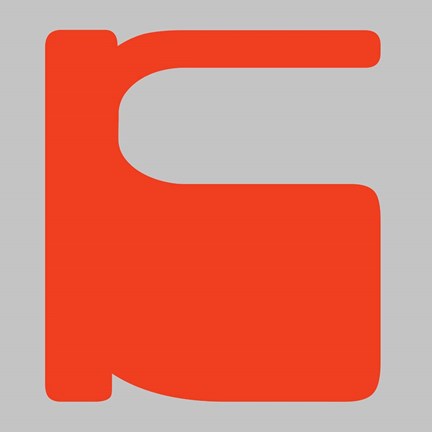 Framed Letter K Orange Print