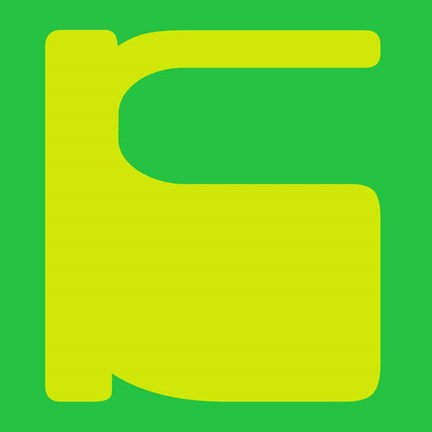 Framed Letter K Yellow Print