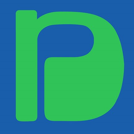 Framed Letter N Green Print