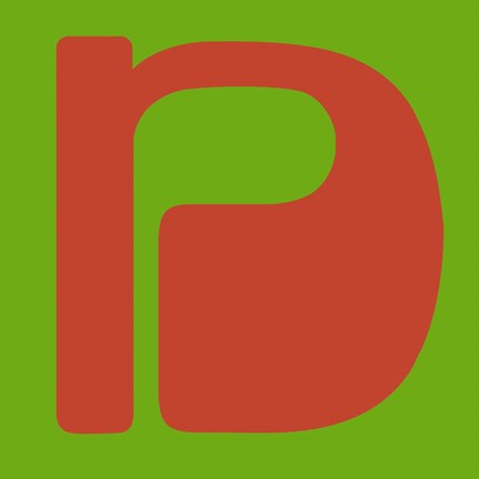 Framed Letter N Orange Print