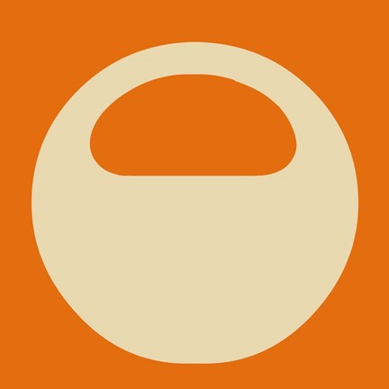 Framed Letter O White Print