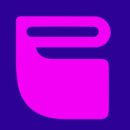 Framed Letter P Pink Print