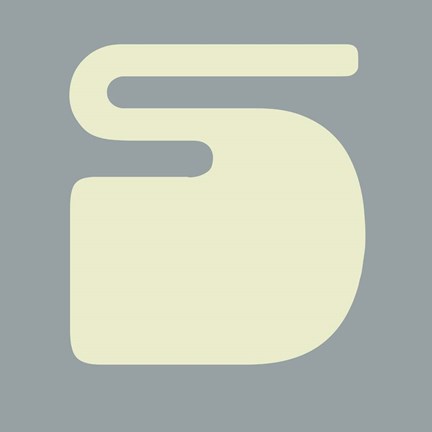 Framed Letter S White Print