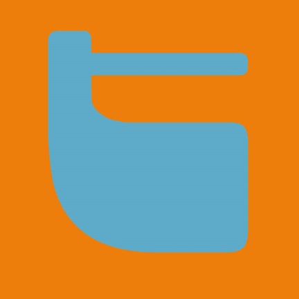 Framed Letter T Blue Print