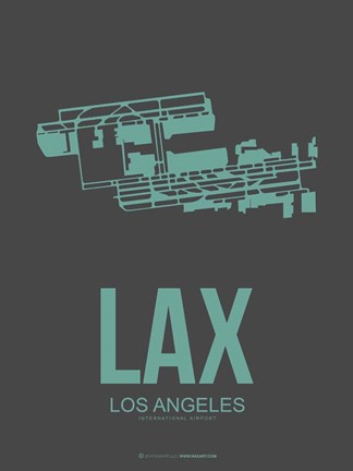 Framed LAX Los Angeles 2 Print