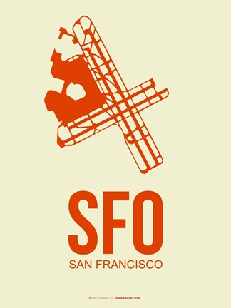 Framed SFO San Francisco 1 Print