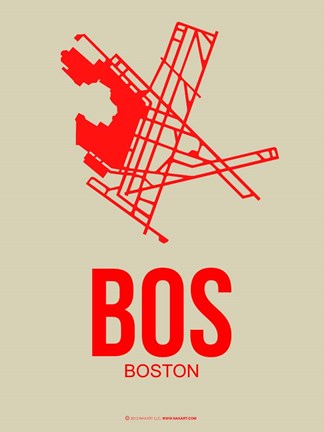 Framed BOS Boston 1 Print