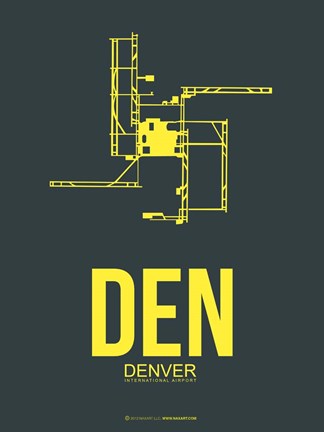 Framed DEN Denver 1 Print