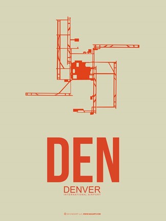 Framed DEN Denver  2 Print