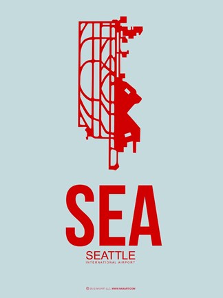 Framed SEA Seattle 1 Print