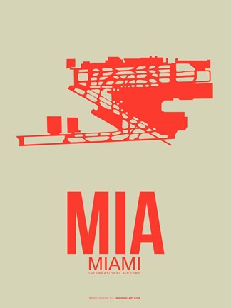 Framed MIA Miami 3 Print