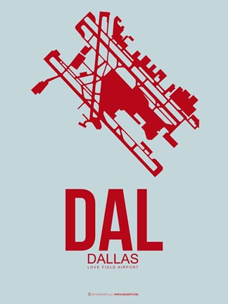 Framed DAL Dallas 3 Print