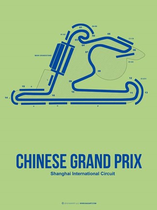 Framed Chinese Grand Prix 1 Print