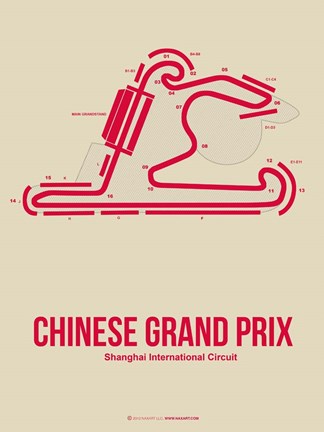 Framed Chinese Grand Prix 3 Print