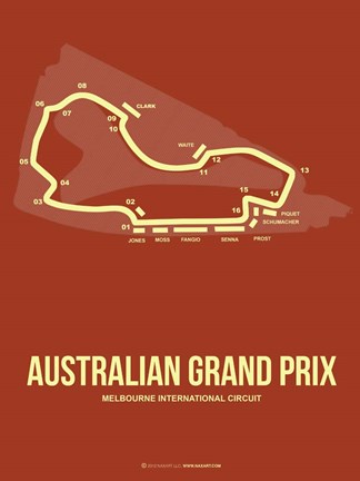 Framed Australian Grand Prix 3 Print