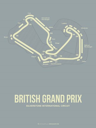 Framed British Grand Prix 1 Print