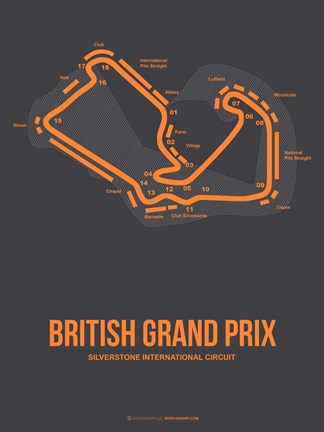 Framed British Grand Prix 3 Print