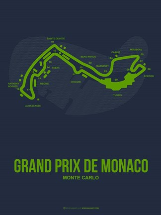 Framed Monaco Grand Prix 2 Print
