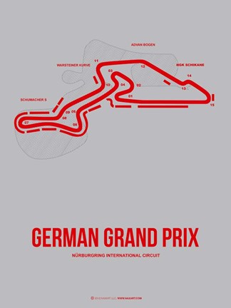 Framed German Grand Prix 1 Print