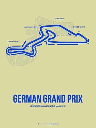 Framed German Grand Prix 2 Print