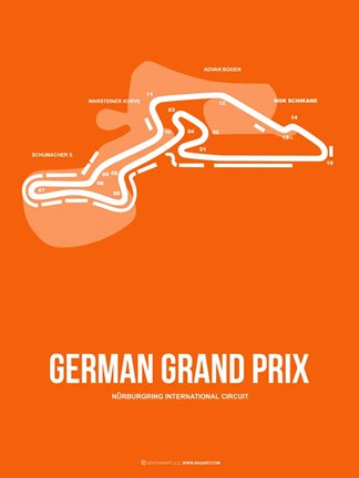 Framed German Grand Prix 3 Print