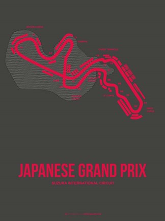 Framed Japanese Grand Prix 3 Print