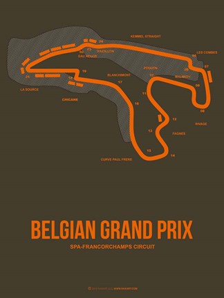 Framed Belgian Grand Prix 1 Print