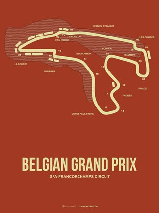 Framed Belgian Grand Prix 2 Print