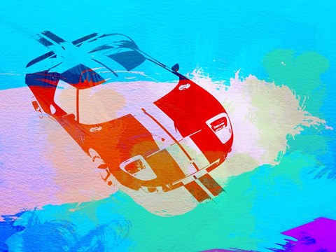 Framed Ford GT Watercolor Print