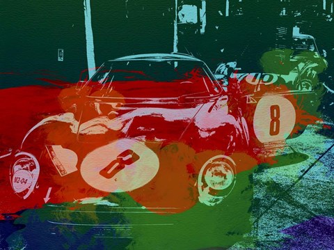 Framed Ferrari Laguna Seca Racing Print