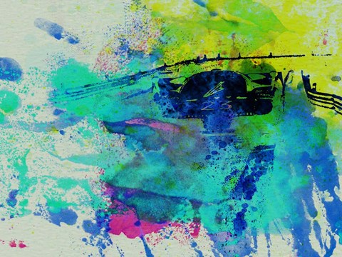 Framed Ferrari 512 on Race track 1 Print