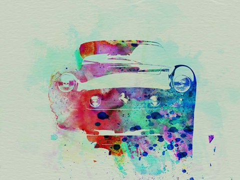 Framed Ferrari Front Watercolor Print