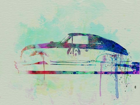 Framed Porsche 356 Watercolor Print