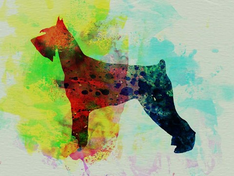 Framed Giant Schnauzer Watercolor Print