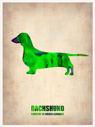 Framed Dachshund 1 Print