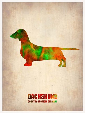 Framed Dachshund 2 Print