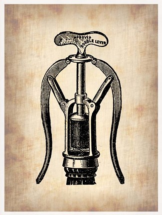 Framed Vintage Wine Opener 1 Print