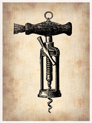 Framed Vintage Wine Opener 4 Print