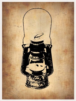 Framed Vintage Lamp 3 Print