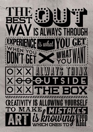 Framed Creativity Set Grey Print