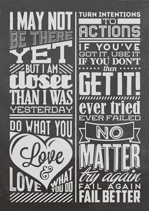 Framed Action Set Black Print