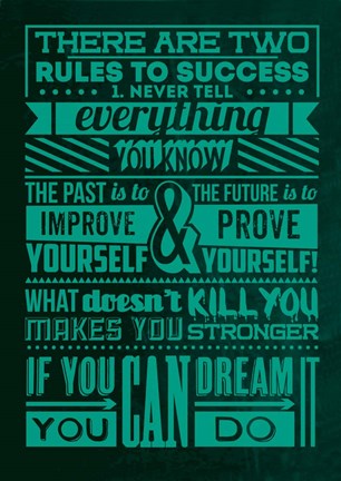 Framed Success Set Green Print