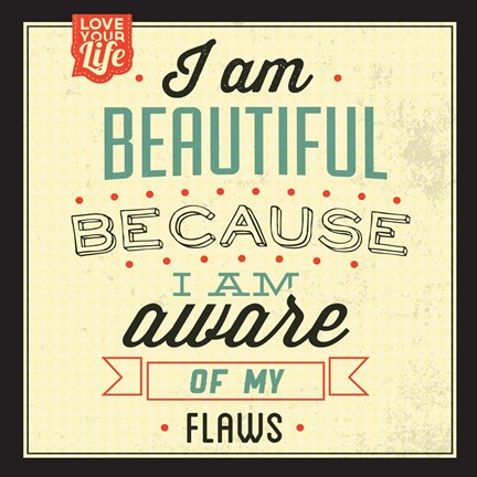 Framed I&#39;m Beautiful Print