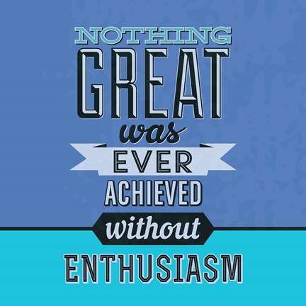 Framed Enthusiasm 1 Print