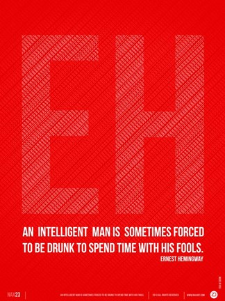 Framed Ernest Hemingway Quote Print