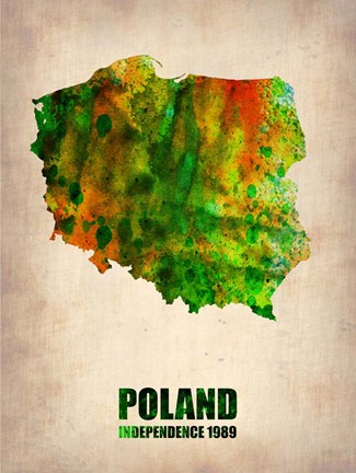 Framed Poland Watercolor Print