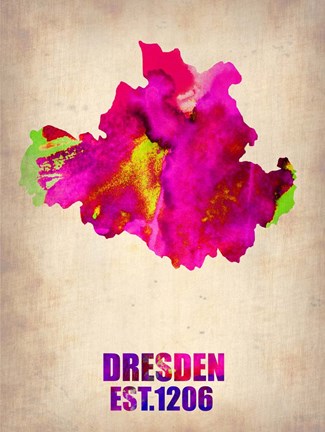 Framed Dresden Watercolor Print